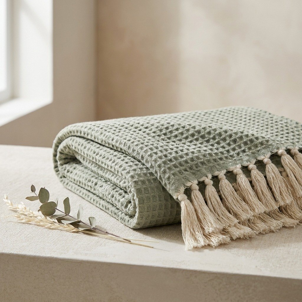 Waffle Cotton Throw